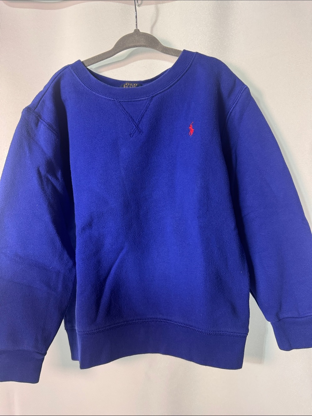 Polo by Ralph Lauren Blue Sweatshirt with Signature Embroidered Logo